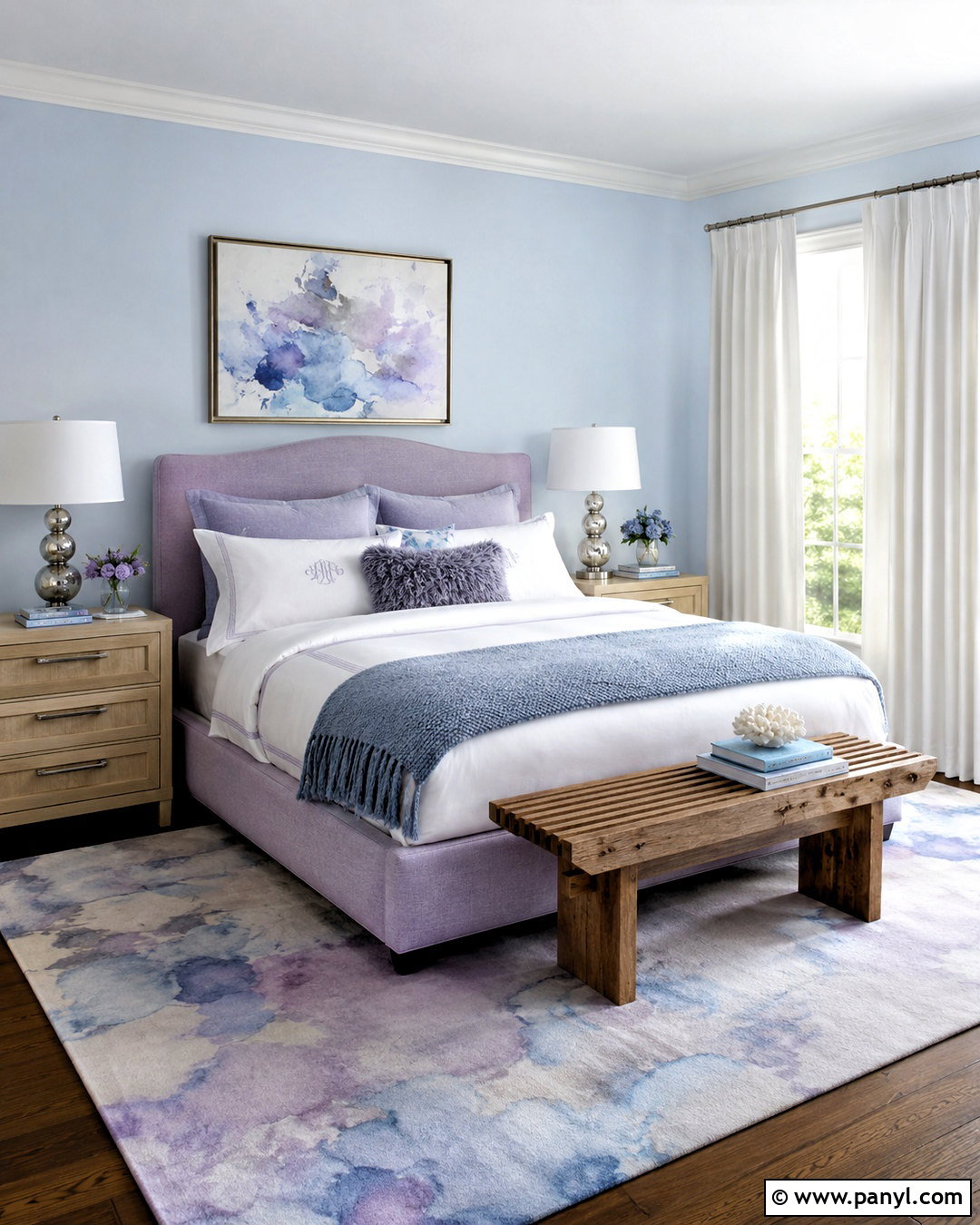 Lavender Decor With Light Blue Walls - 20 What Goes With Light Blue Walls