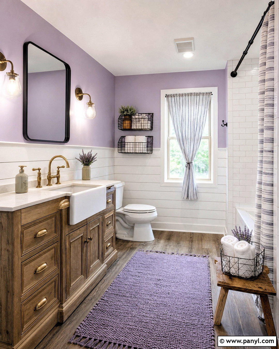 Lavender Farmhouse Bathroom - 20 lavender bathroom decor ideas