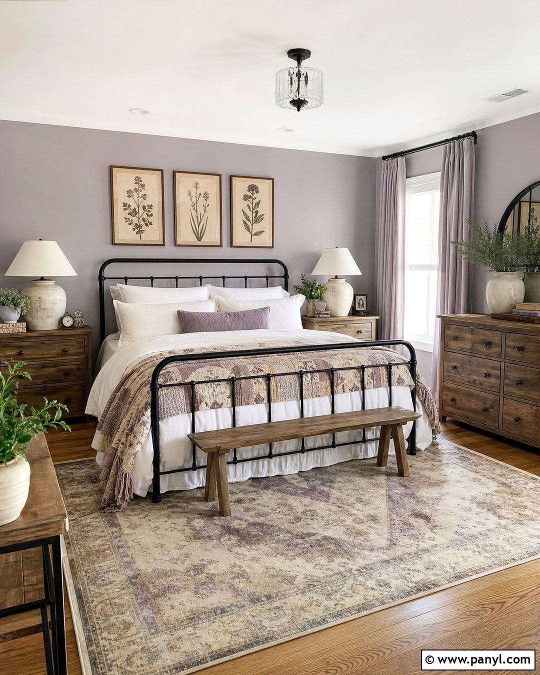 Lavender Farmhouse Bedroom Walls - 35 Lavender Wall Paint Ideas