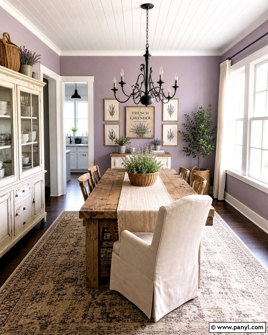 Lavender Farmhouse Dining Room - 20 lavender interior ideas
