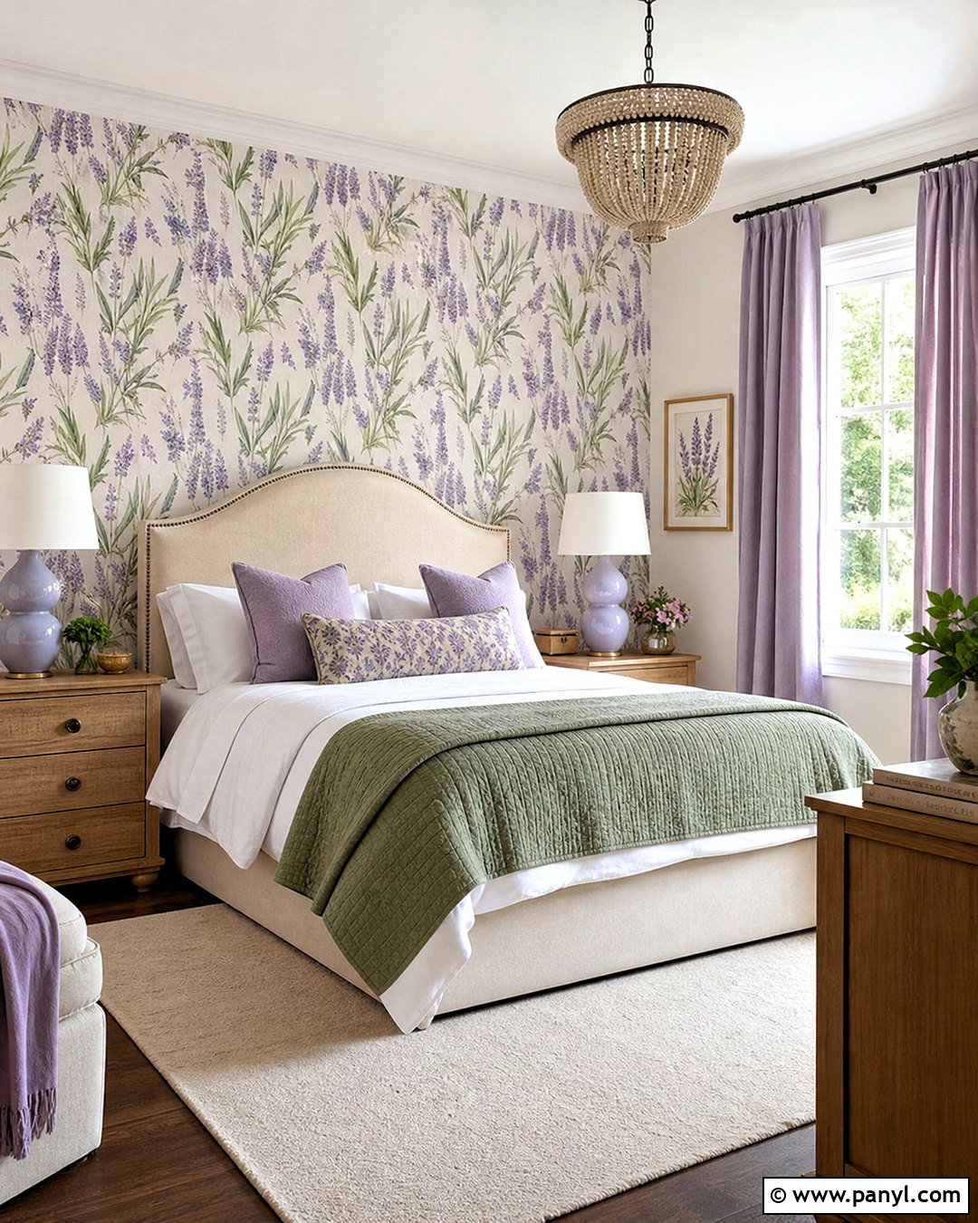 Lavender Floral Room - 20 lavender aesthetic room ideas