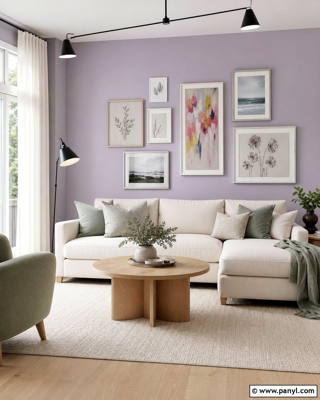 Lavender Gallery Wall - 25 Gallery Wall Colors