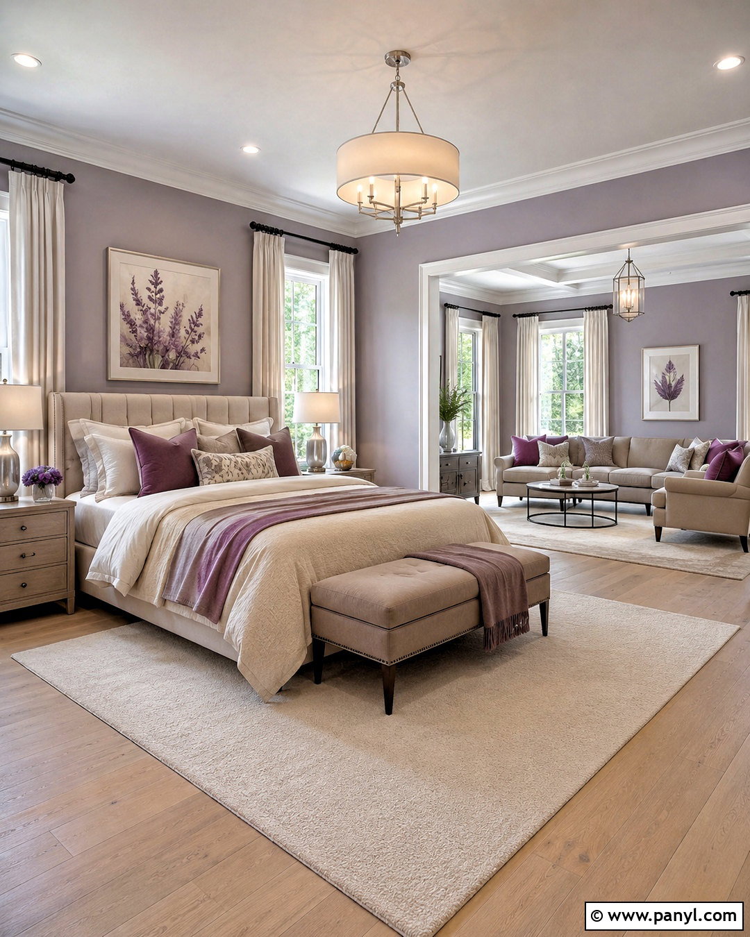 Lavender Gray And Cream Color Scheme - 20 indoor color schemes house ideas