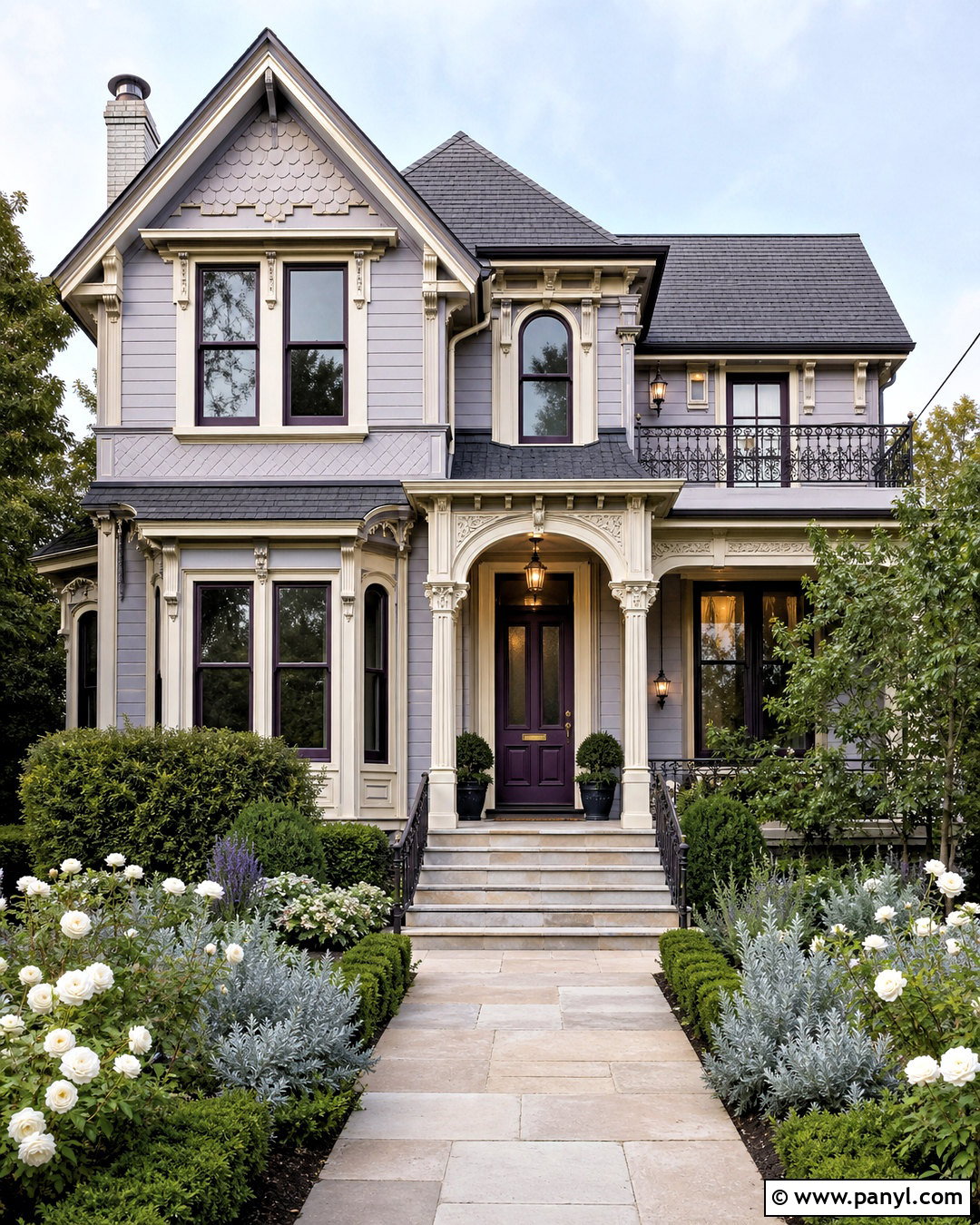 Lavender Gray And Cream Exterior Color Combination - 20 home outer colour combination ideas