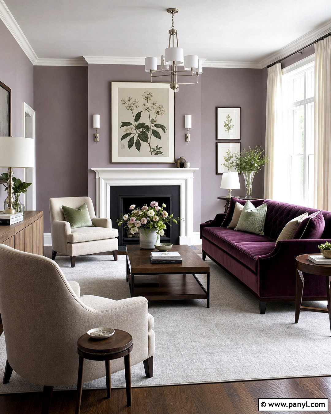 Lavender Gray And Plum Living Room Paint - 20 living room paint ideas color schemes