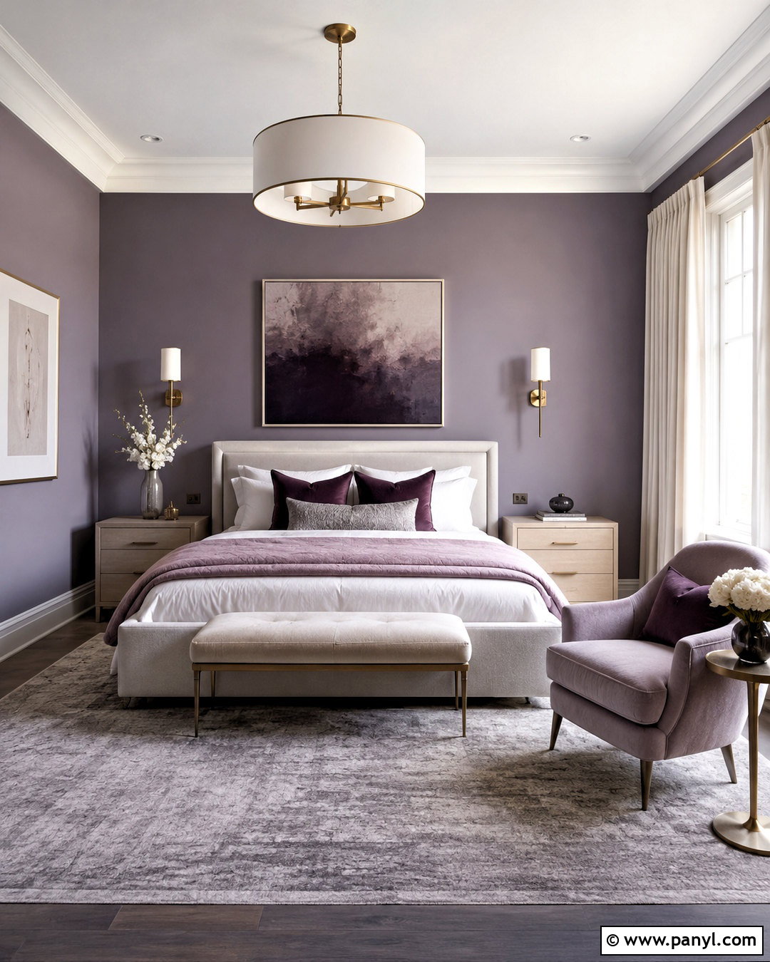Lavender Gray And Soft White Wall Paint - 20 Wall Paint Color Schemes