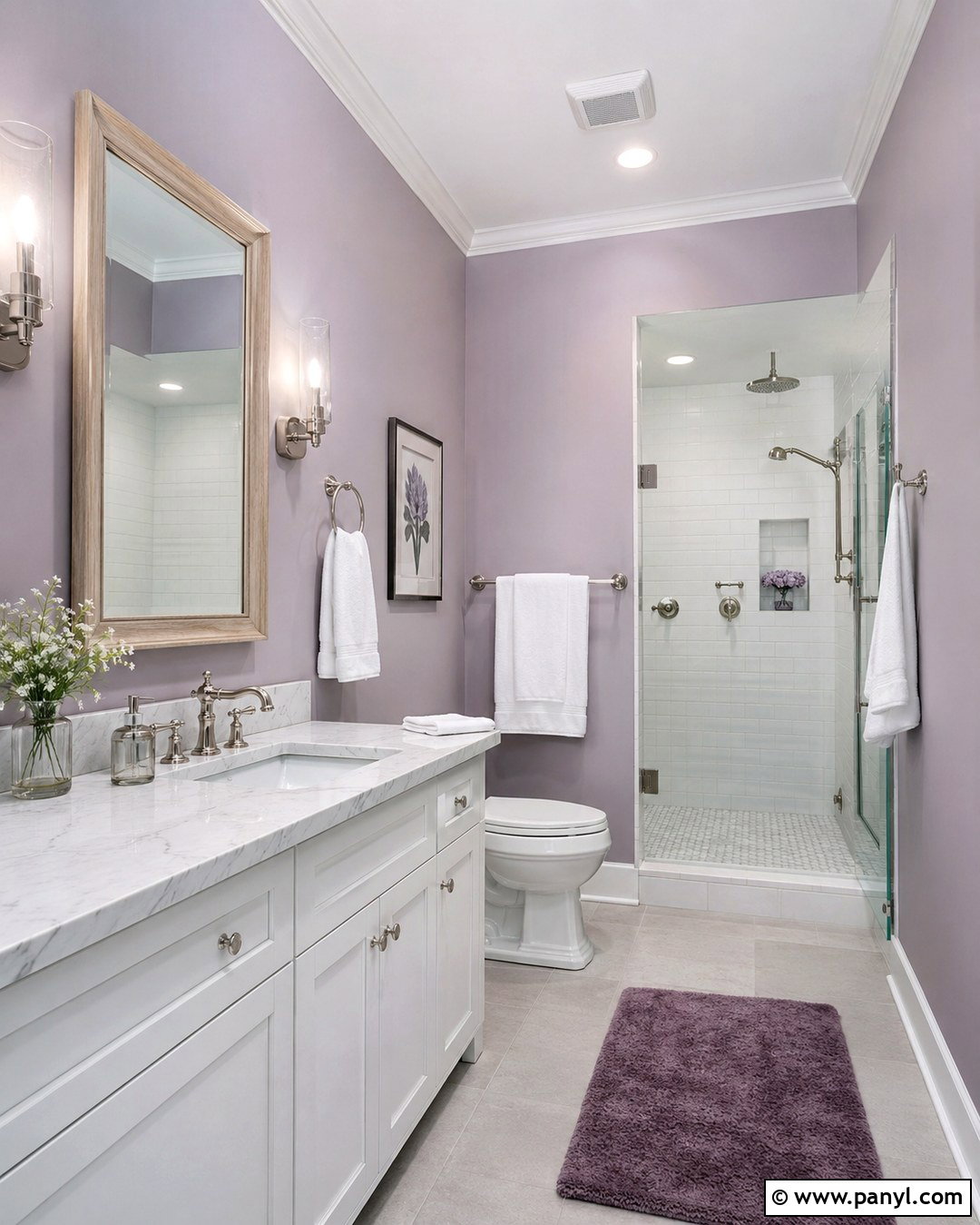 Lavender Gray Bathroom Walls - 20 Bathroom Wall Colors 2027