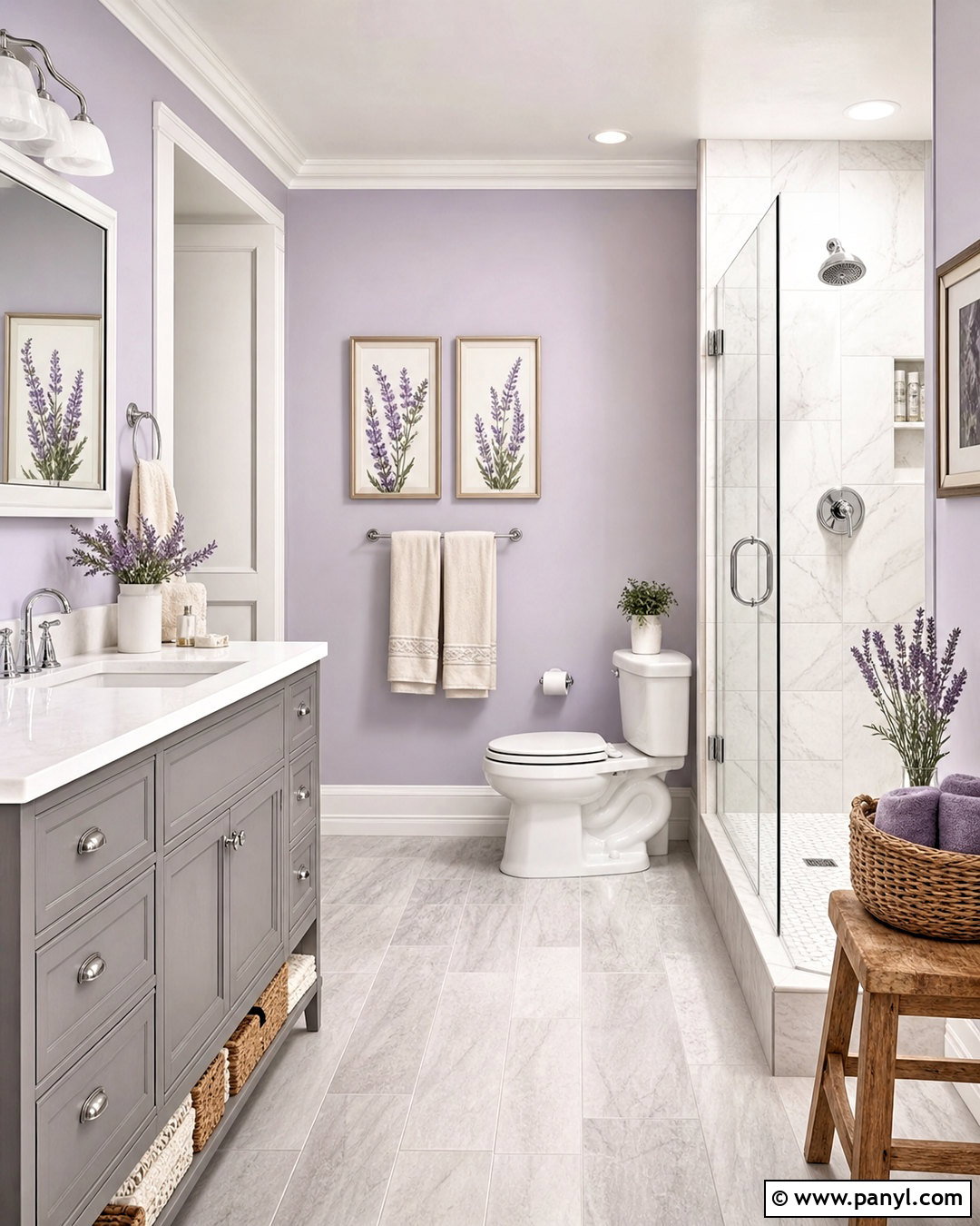 Lavender Gray Bathroom - 20 bathroom colour ideas
