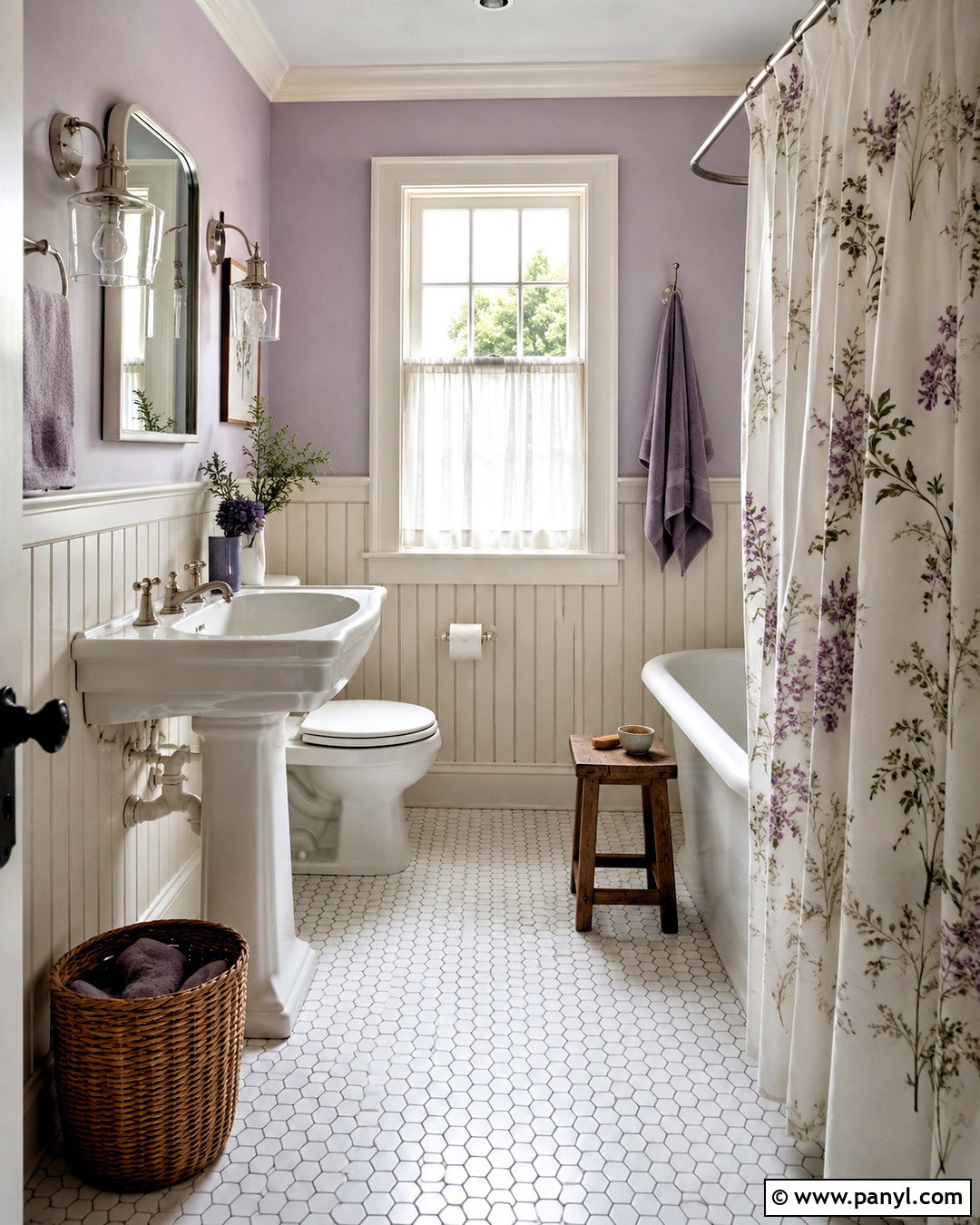 Lavender Gray Cottage Bathroom - 20 cottage paint colors interior ideas