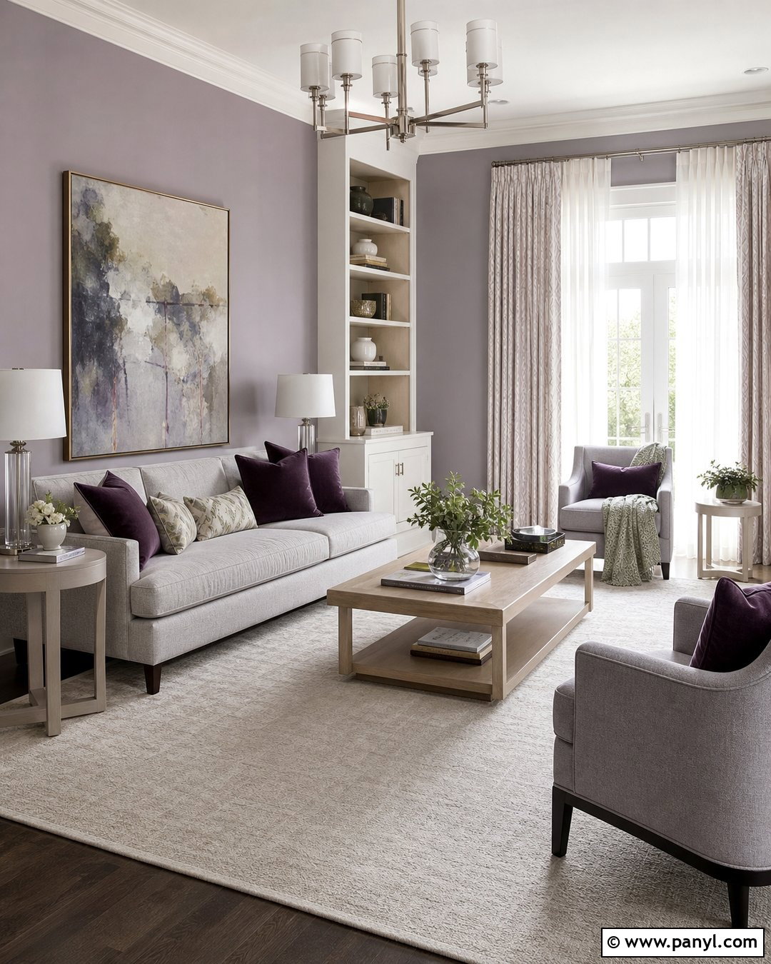 Lavender Gray Drawing Room Wall Colour - 30 drawing room wall colour ideas
