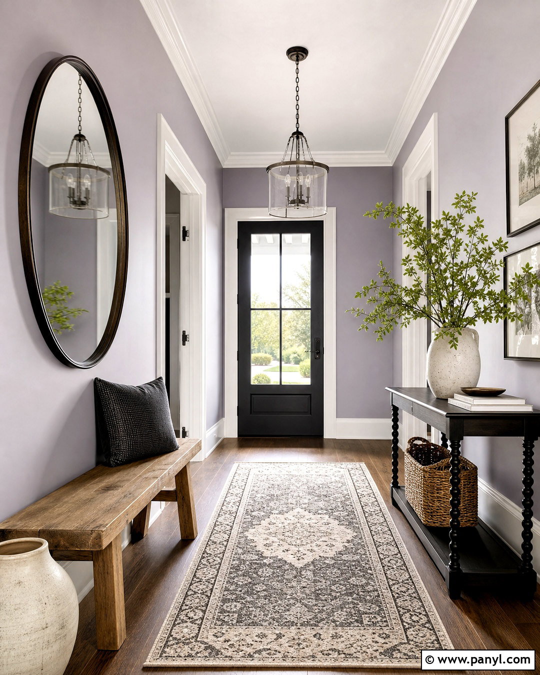 Lavender Gray Entryway Walls - 20 entryway wall color ideas