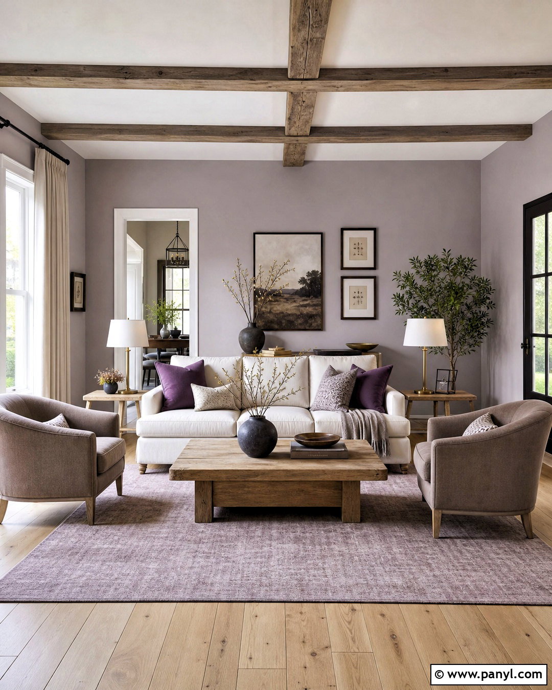 Lavender Gray Farmhouse Living Room Palette - 20 farmhouse color palette living room ideas