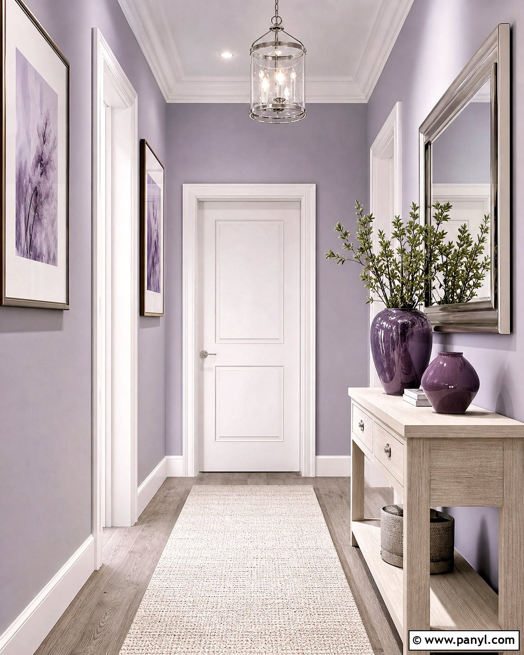 Lavender Gray Hallway - 20 hallway colour schemes