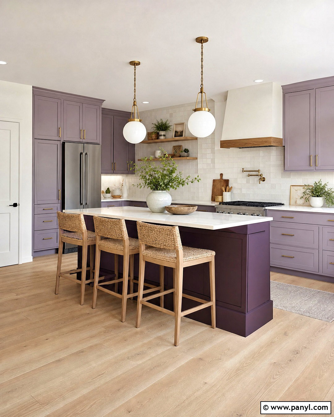 Lavender Gray Kitchen Color Scheme - 20 kitchen room colour ideas