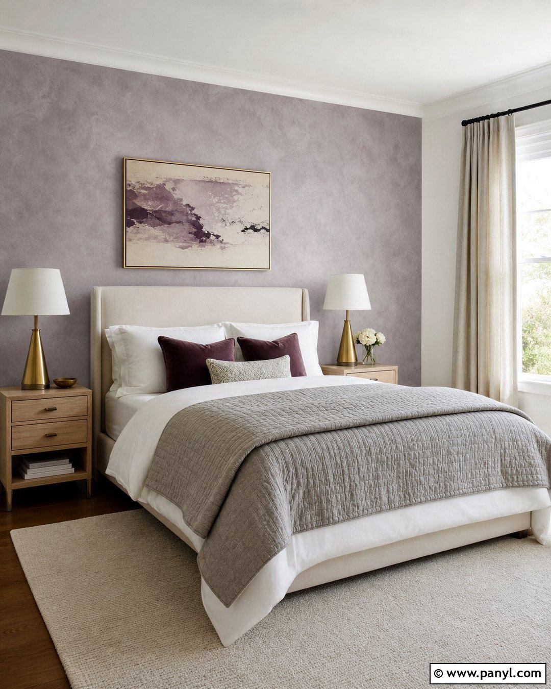 Lavender Gray Limewash Guest Room Wall - 35 limewash accent wall ideas