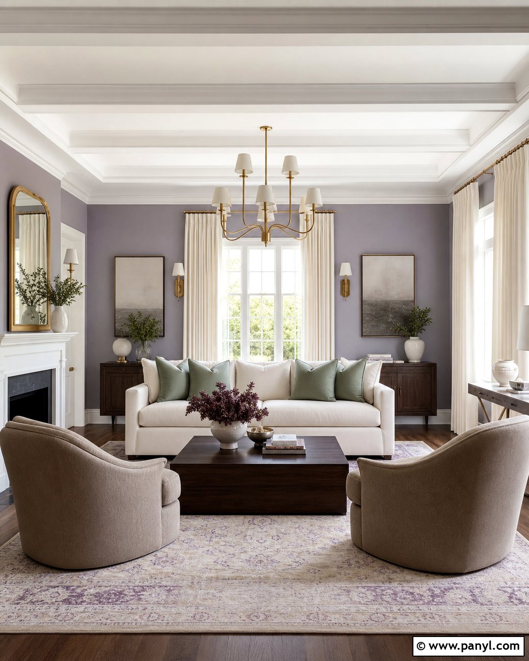 Lavender Gray Living Room Walls - 35 Best Wall Colors For Living Room Ideas