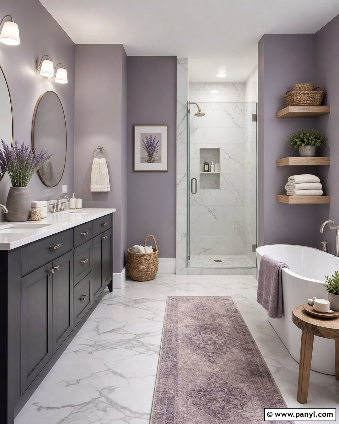 Lavender Gray Master Bath Walls - 25 Master Bath Wall Color Ideas