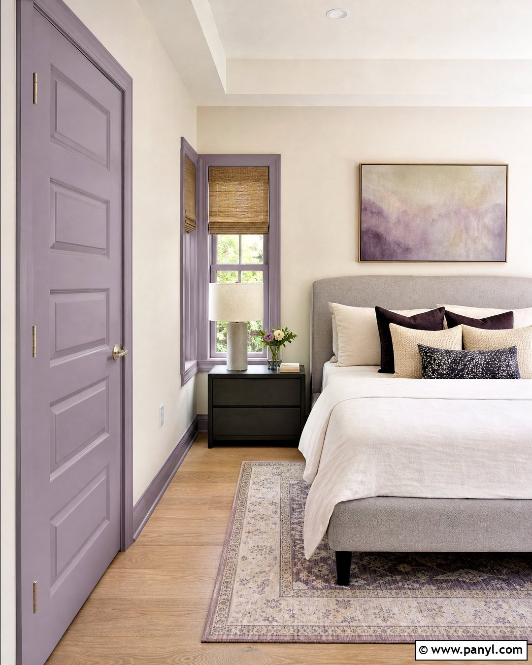 Lavender Gray Room Door - 20 room door color ideas