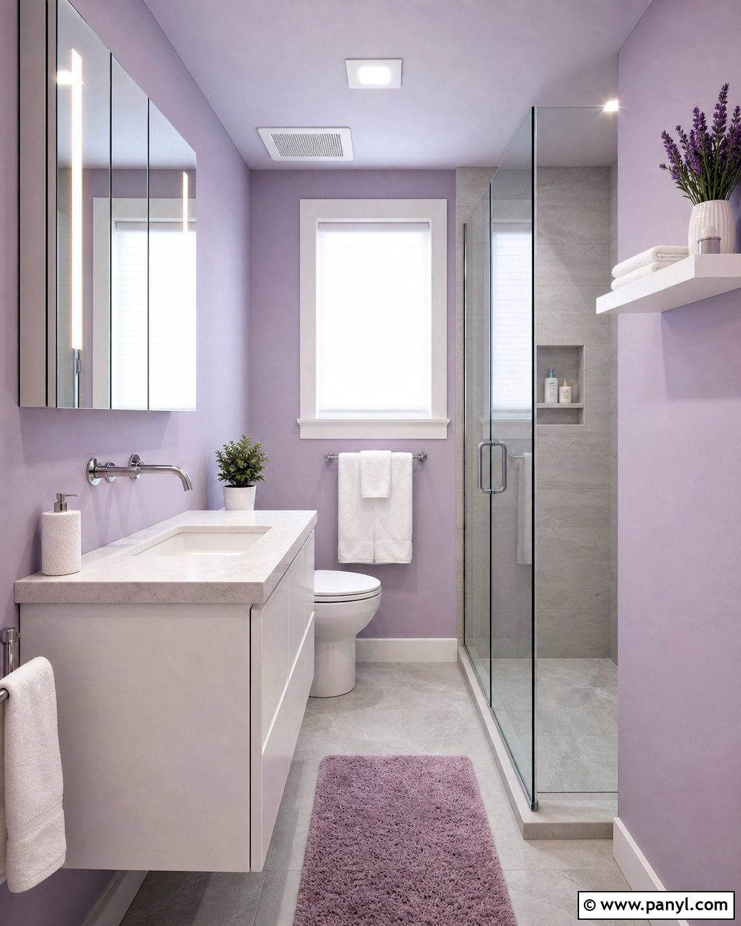 Lavender Gray Small Bathroom - 20 lavender bathroom ideas