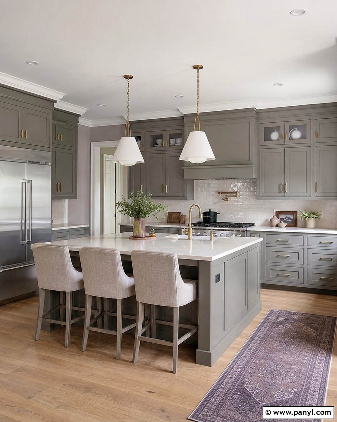 Lavender Gray Walls With Gray Kitchen Cabinets - 30 Gray Kitchen Cabinets Wall Color Ideas