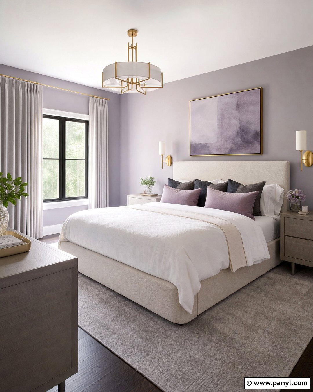 Lavender Gray Walls - 30 modern wall colors
