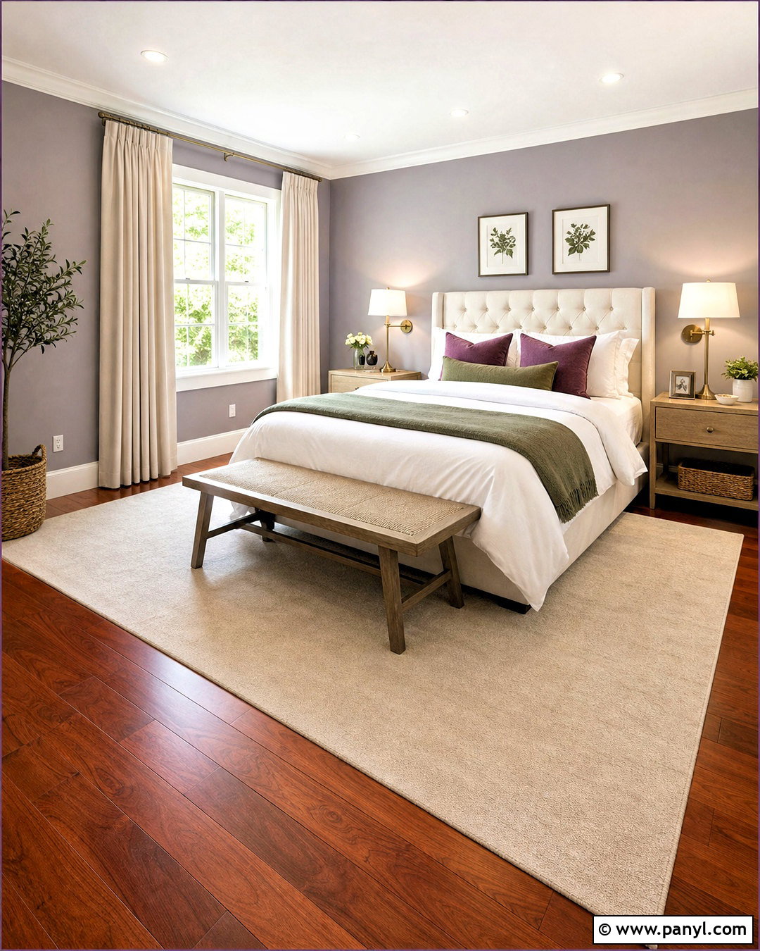 Lavender Gray With Cherry Wood Floors - 20 cherry wood floors color schemes