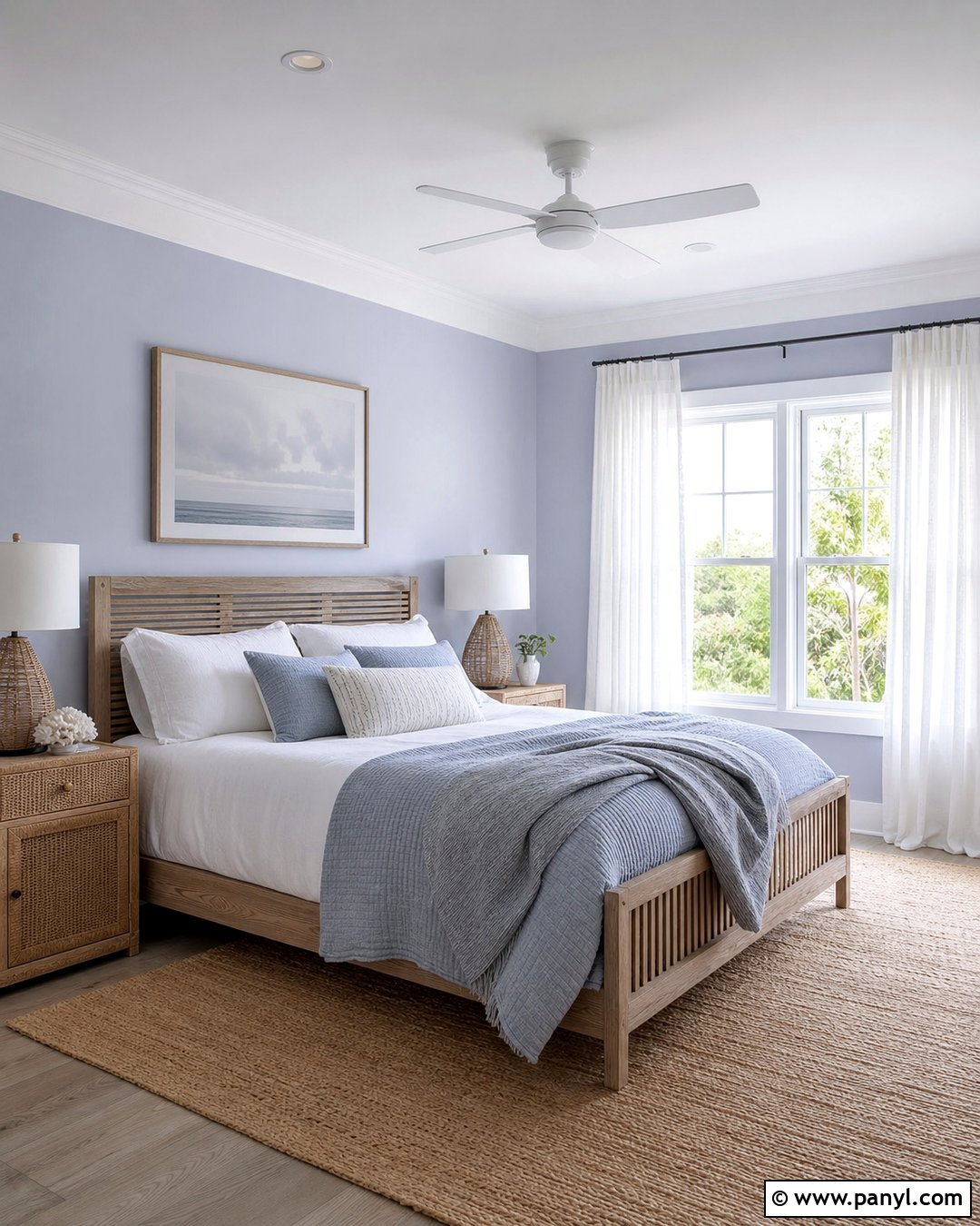 Lavender Grey Coastal Bedroom - 20 Lavender Grey Wall Paint Ideas