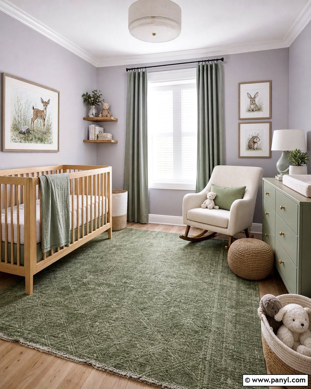 Lavender Grey Nursery With Sage Green - 20 Lavender Grey Wall Paint Ideas