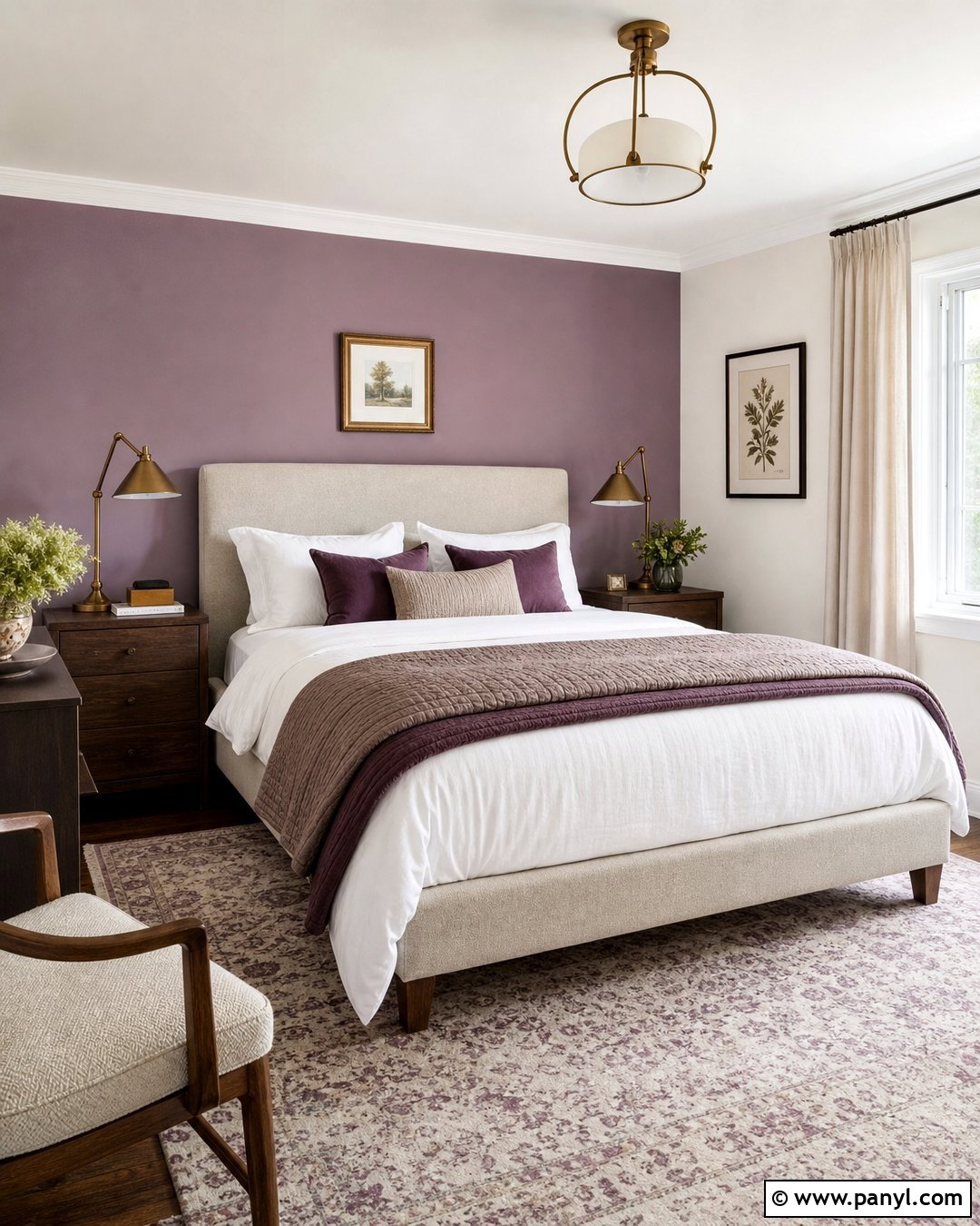 Lavender Guest Bedroom Accent Wall - 25 Wall Accent Paint Ideas