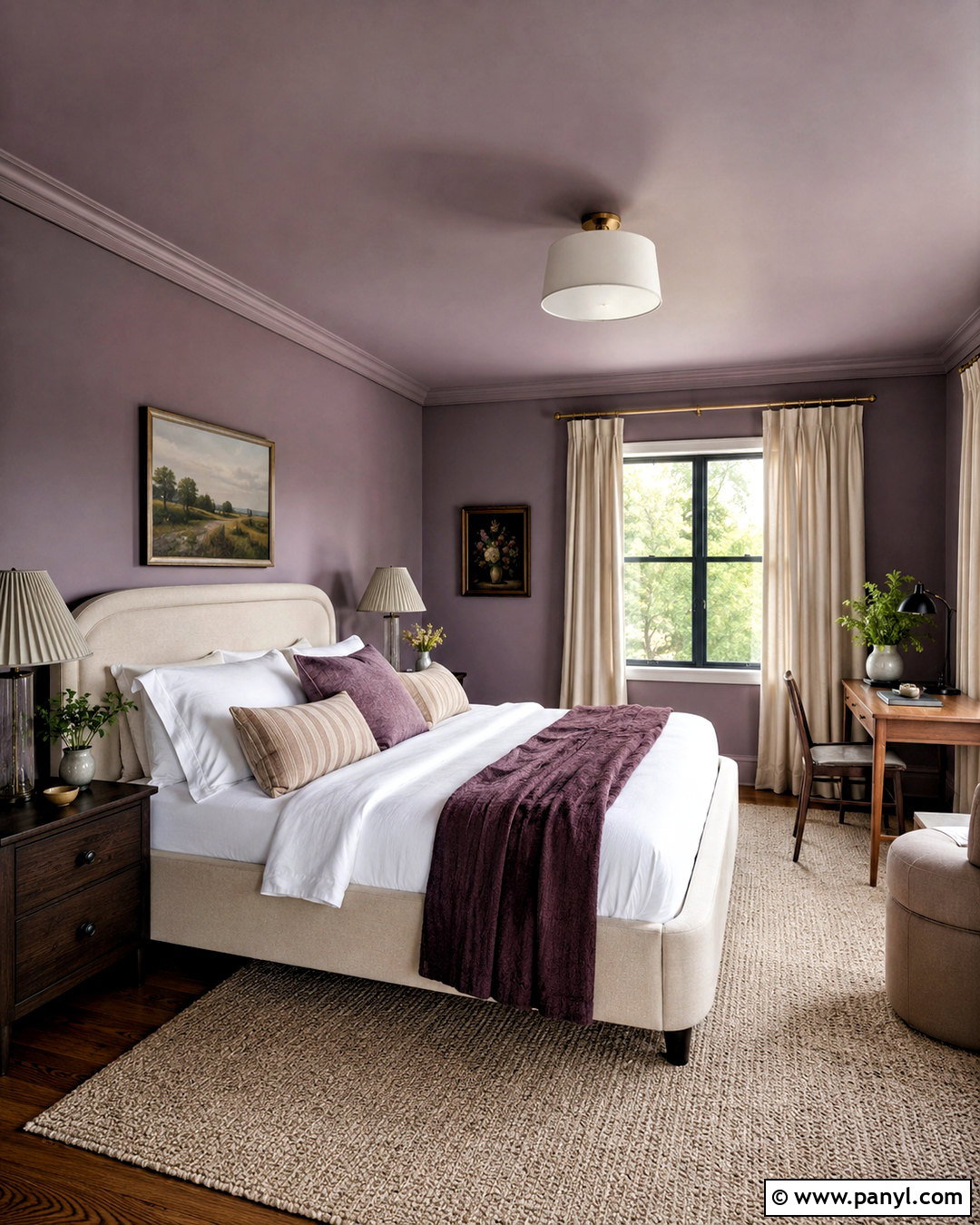 Lavender Guest Room Ceiling And Walls - 20 ceiling painted same color as walls