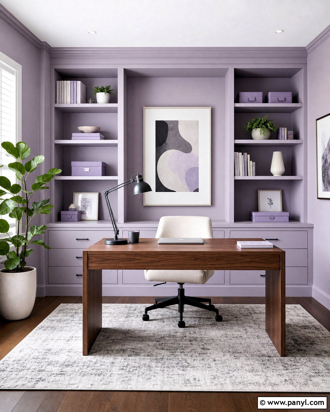 Lavender Home Office - 20 lavender interior ideas