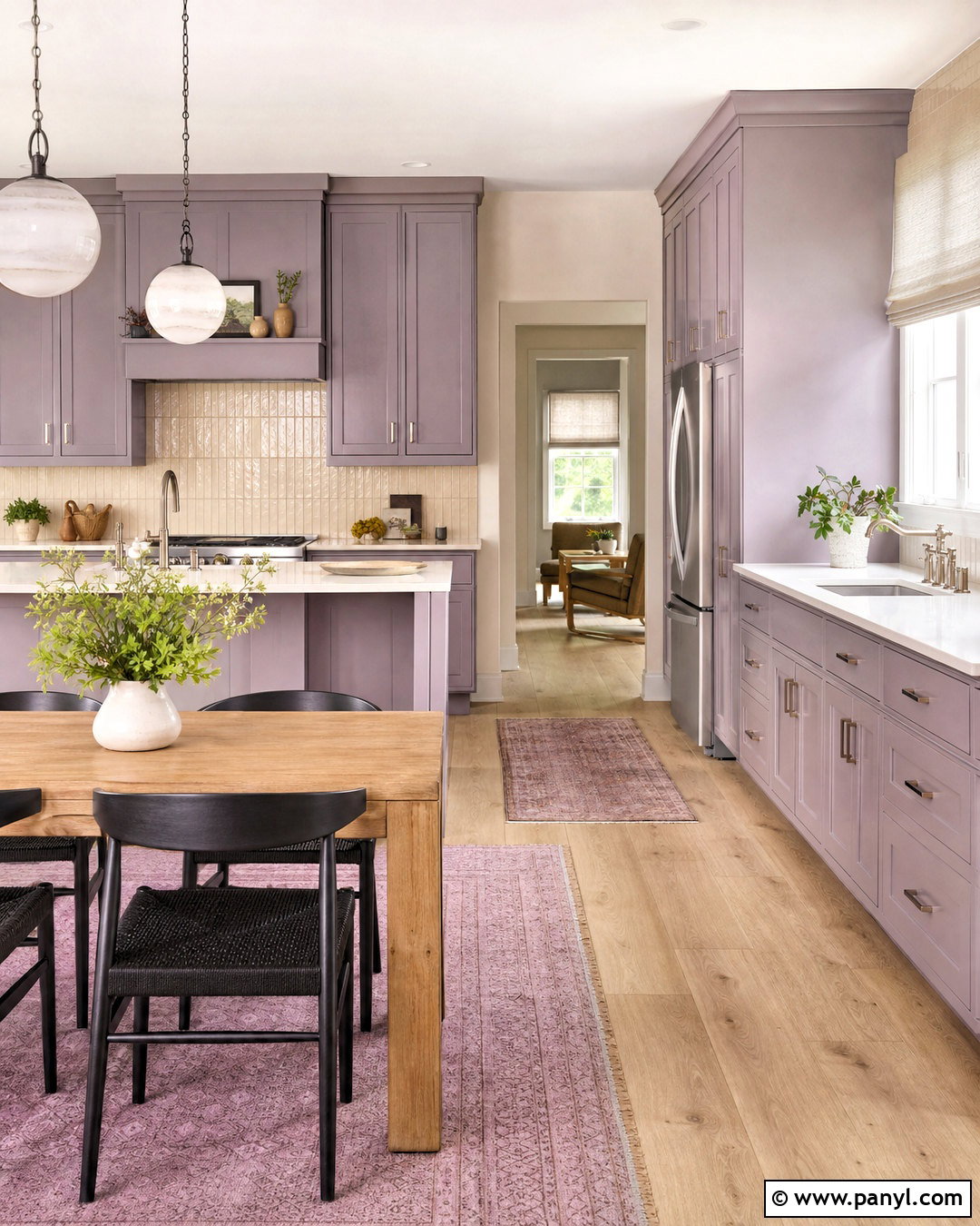 Lavender Kitchen Cabinets - 20 pop of color kitchen ideas
