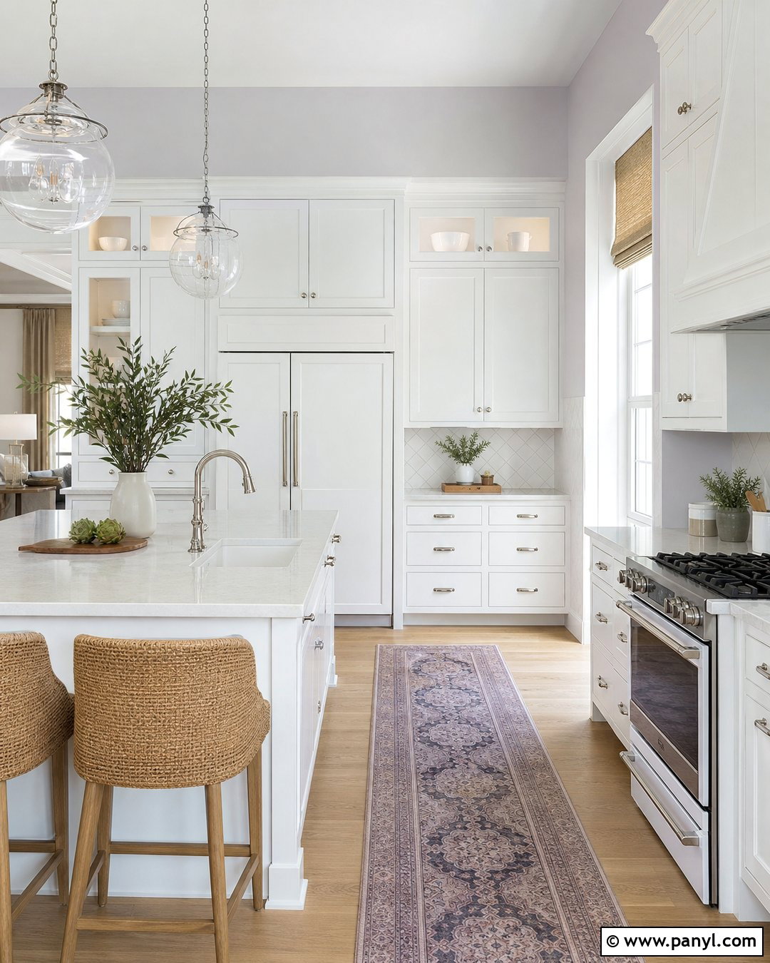 Lavender Kitchen Walls - 30 White Kitchen Wall Color Ideas
