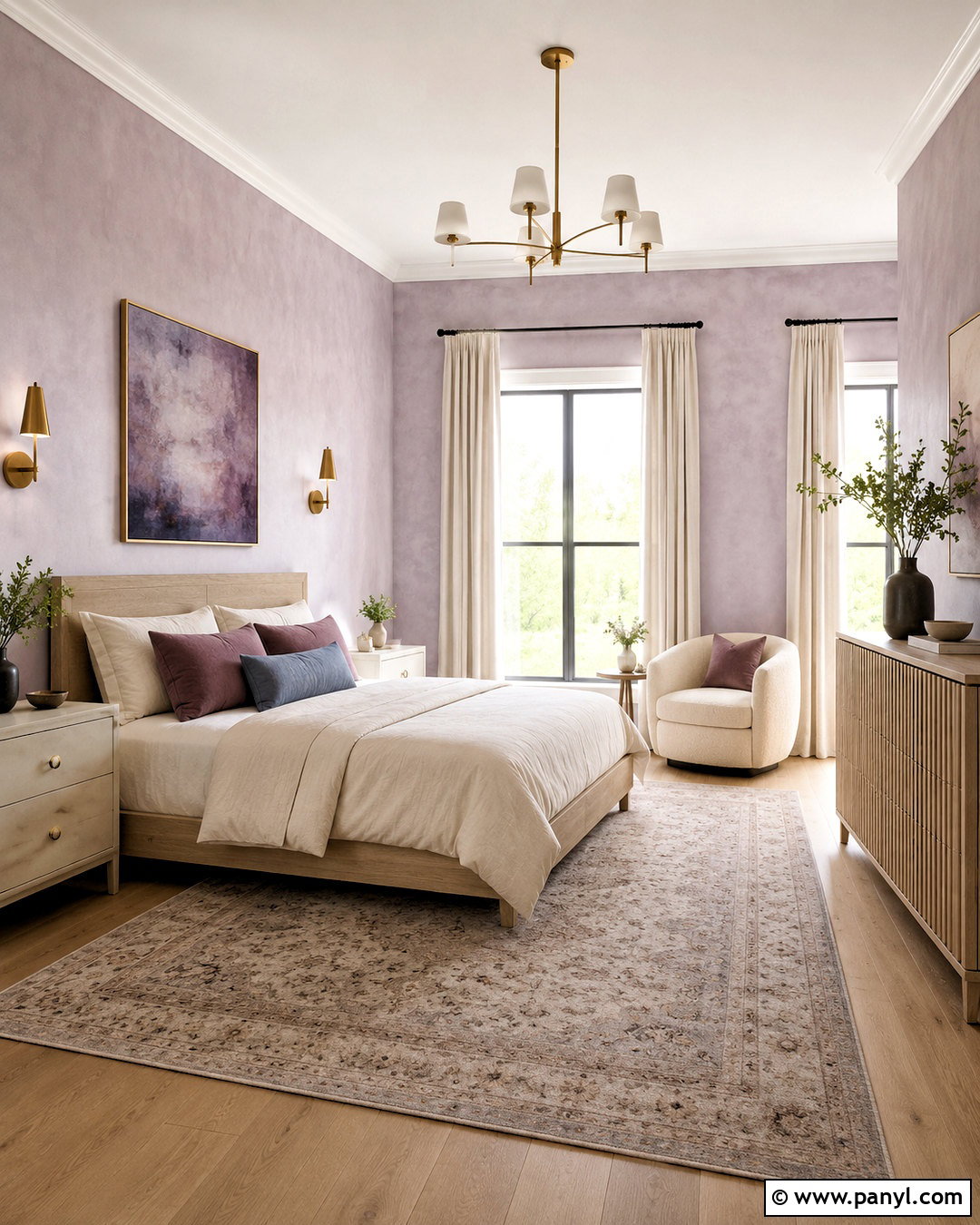 Lavender Limewash Bedroom - 20 limewash paint bedroom ideas