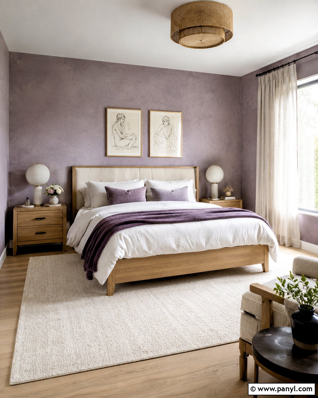 Lavender Limewash Bedroom - 20 limewash walls bedroom ideas