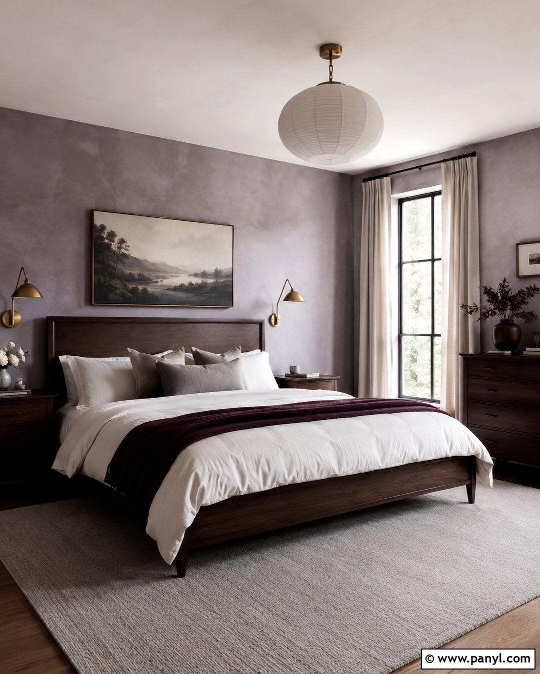 Lavender Limewash Bedroom - 20 Limewash Painted Walls
