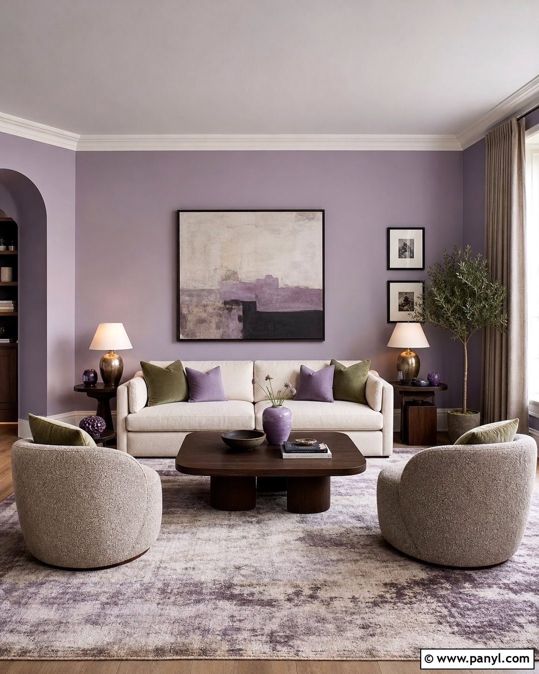 Lavender Living Room Walls - 45 wall colors for living room ideas