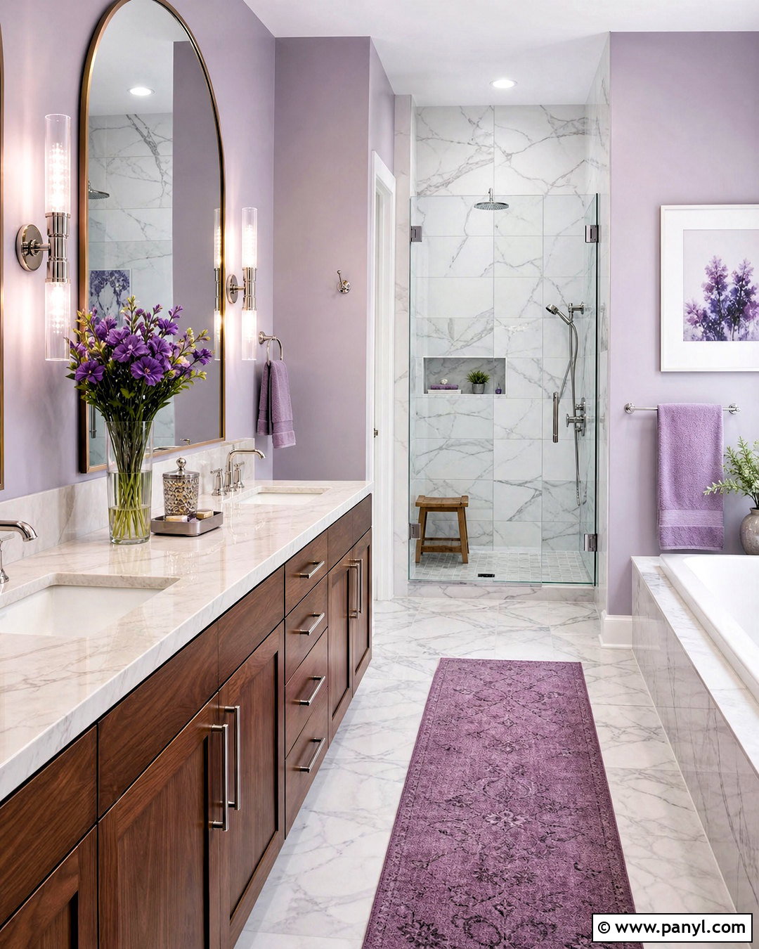 Lavender Marble Bathroom - 20 lavender bathroom decor ideas