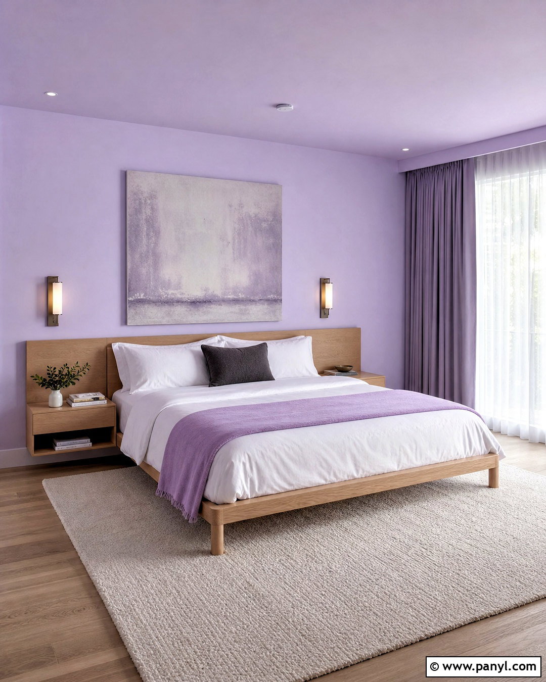 Lavender Minimalist Bedroom - 20 lavender interior ideas