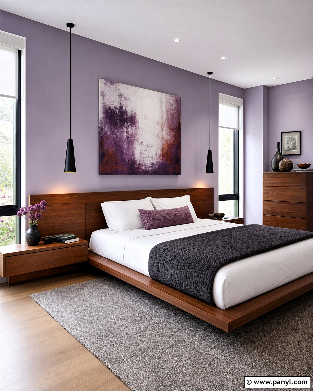 Lavender Modern Bedroom - 20 lavender paint bedroom ideas
