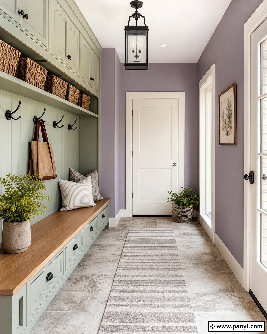 Lavender Mudroom Walls - 35 Lavender Wall Paint Ideas