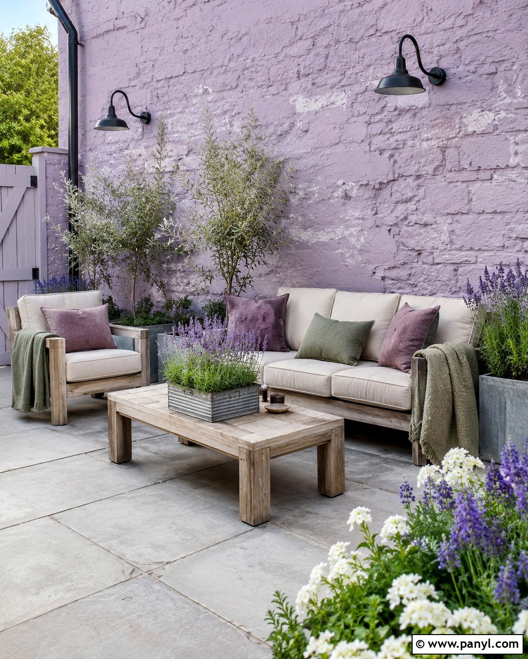Lavender Patio Wall - 20 Patio Wall Color Ideas