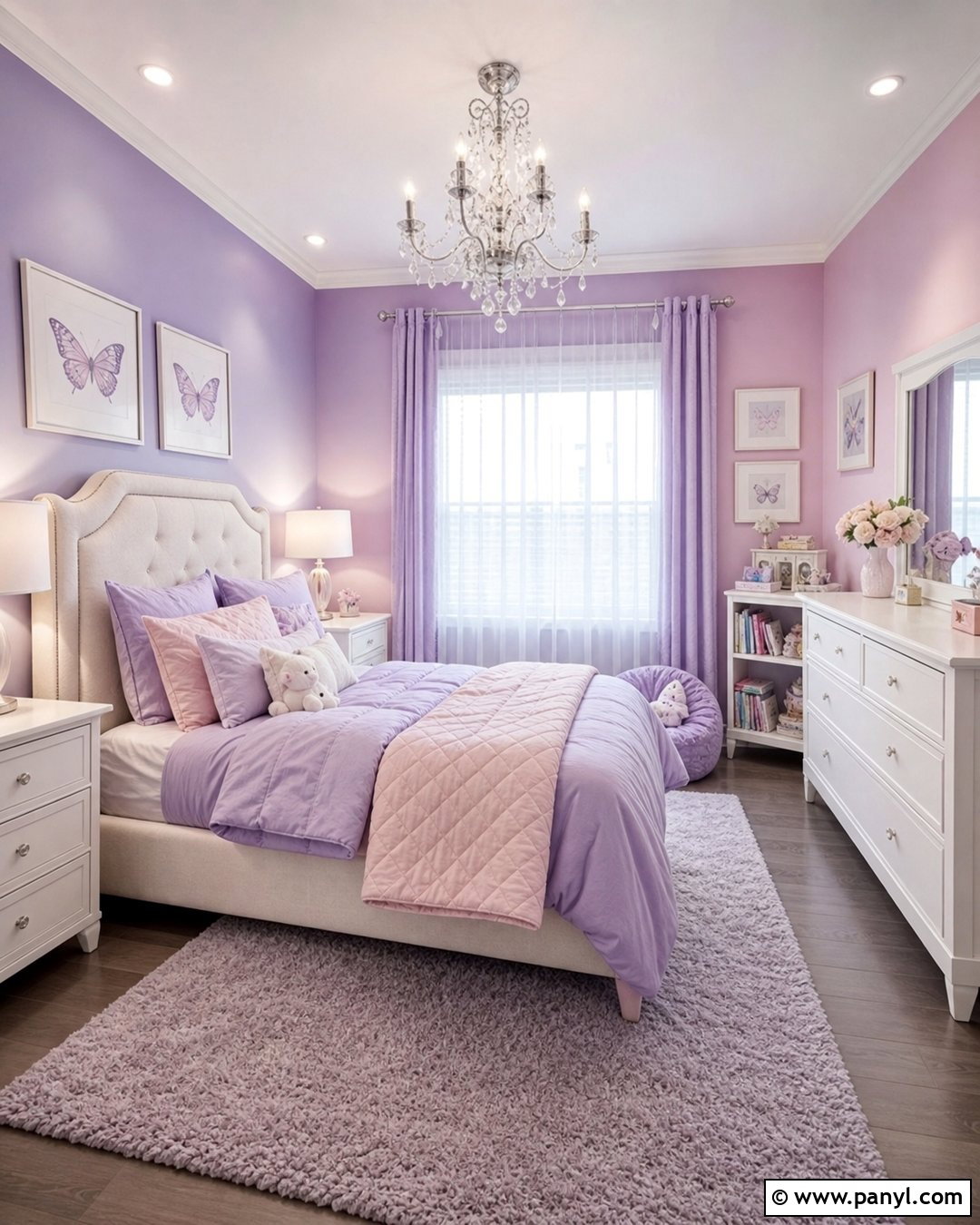 Lavender Pink Pastel Ombre Wall - 20 Pastel Ombre Wall In Kids Room Ideas
