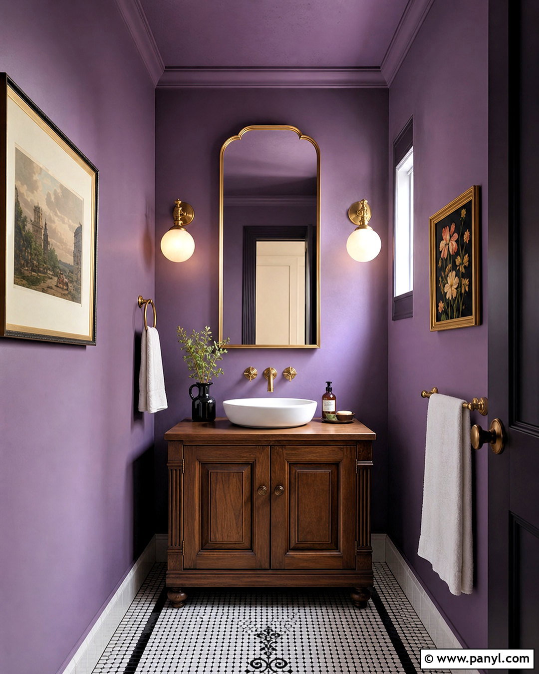 Lavender Powder Room - 20 lavender bathroom decor ideas