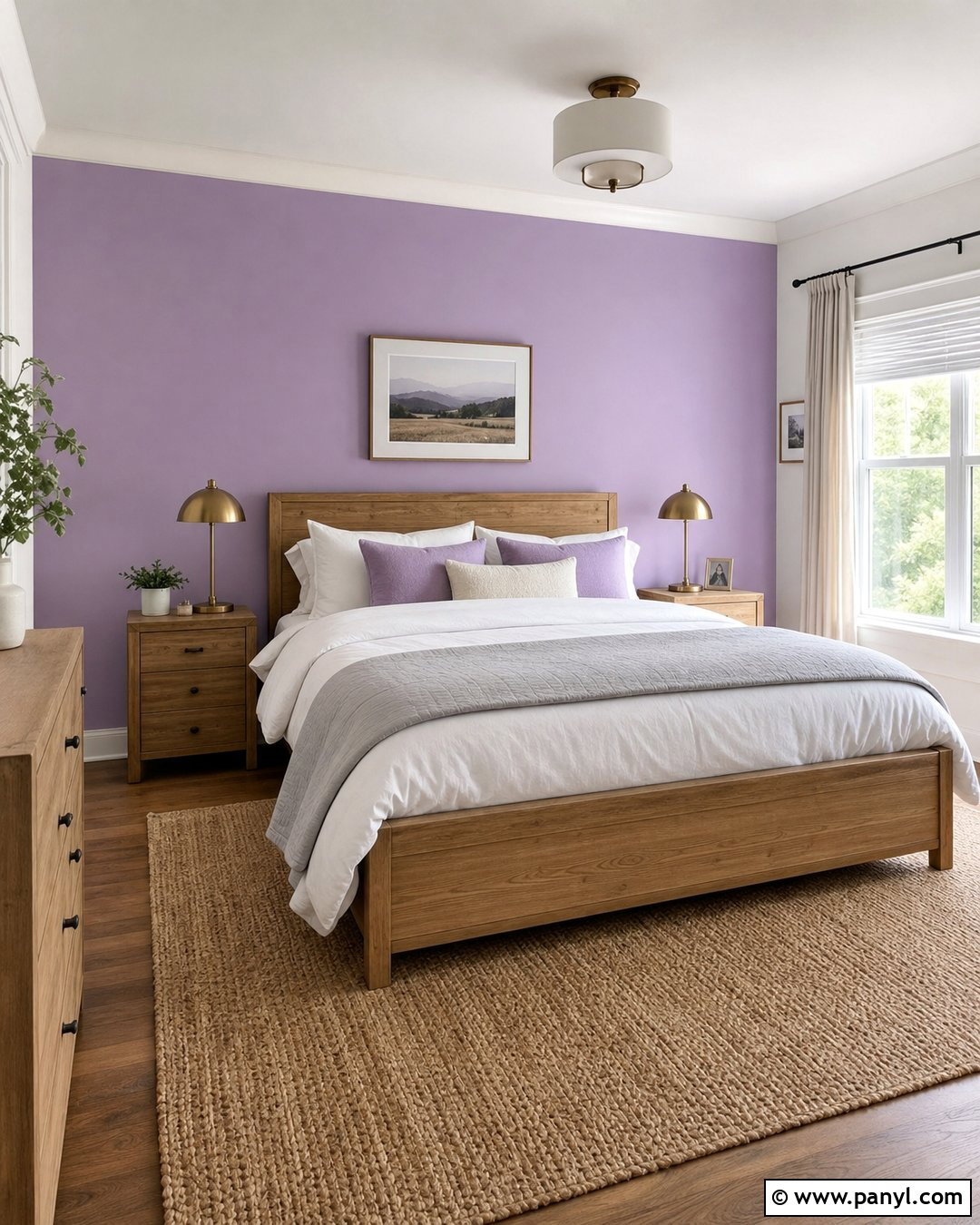 Lavender Purple Accent Wall Bedroom - 20 How To Style A Purple Accent Wall Ideas