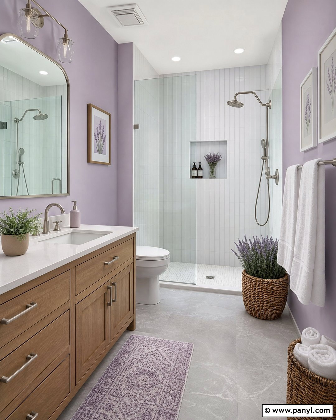 Lavender Purple Bathroom Walls - 35 Purple Wall Color Ideas
