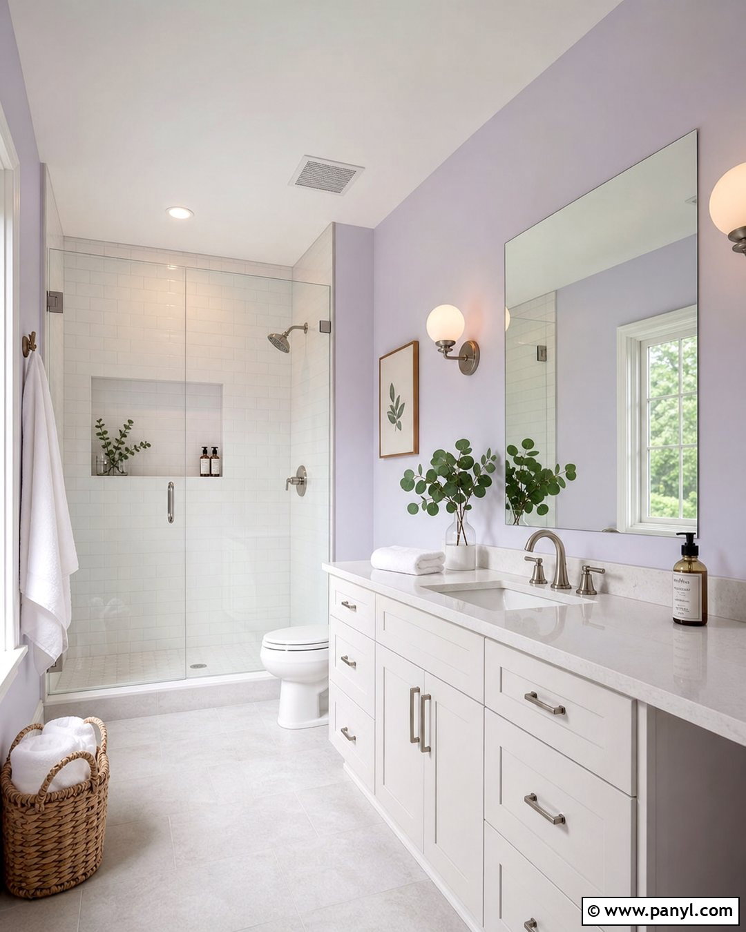 Lavender Purple Bathroom Walls - 20 Elegant Purple Wall Color Ideas