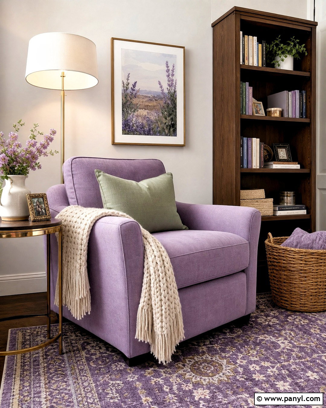 Lavender Reading Nook - 20 lavender room ideas