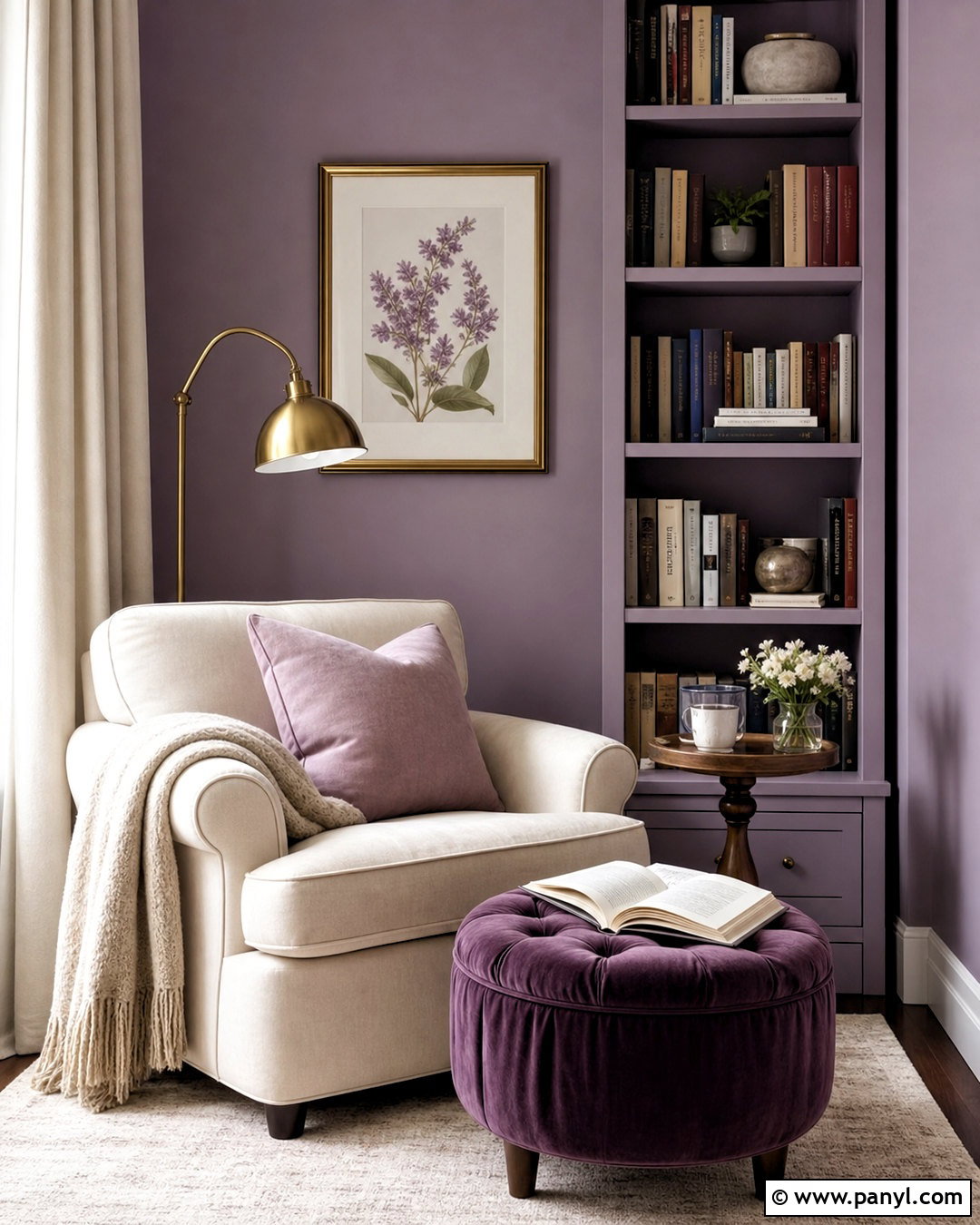 Lavender Reading Nook - 20 lavender interior ideas