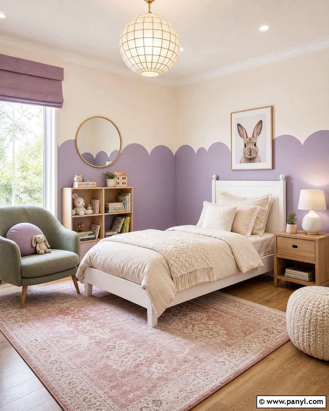 Lavender Scallop Geometric Wall Paint - 25 Geometric Wall Paint Kids